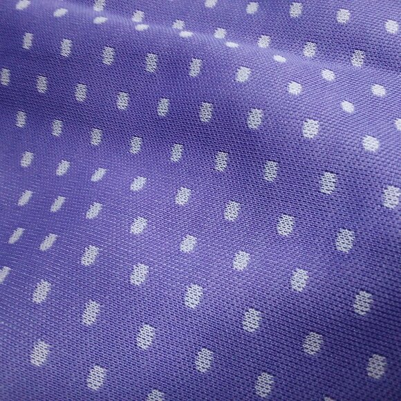 Vintage Purple Polka Dots Polyester Disco Shirt - Picture 5 of 5